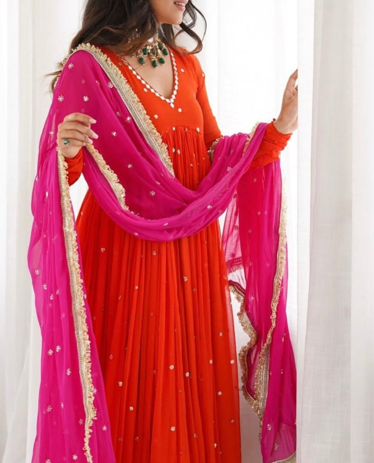 Scarlet Rose Anarkali