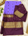 Plum Banarasi Saree Set