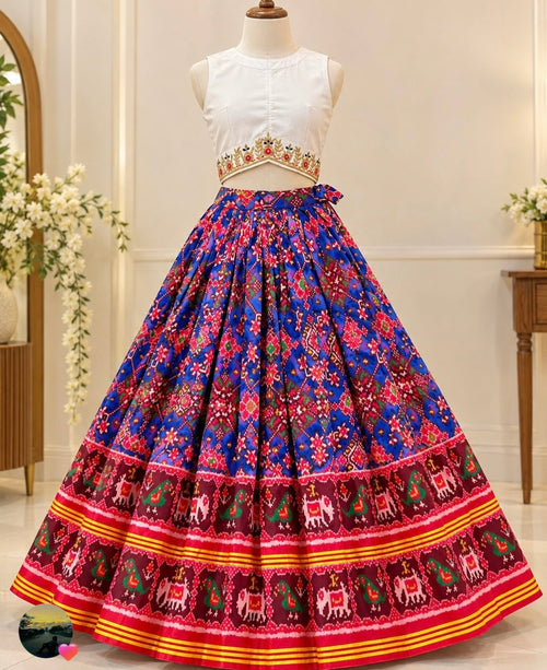 Indigo Bloom Lehenga