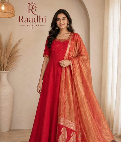 Crimson Charm Anarkali