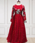Crimson Zari Anarkali